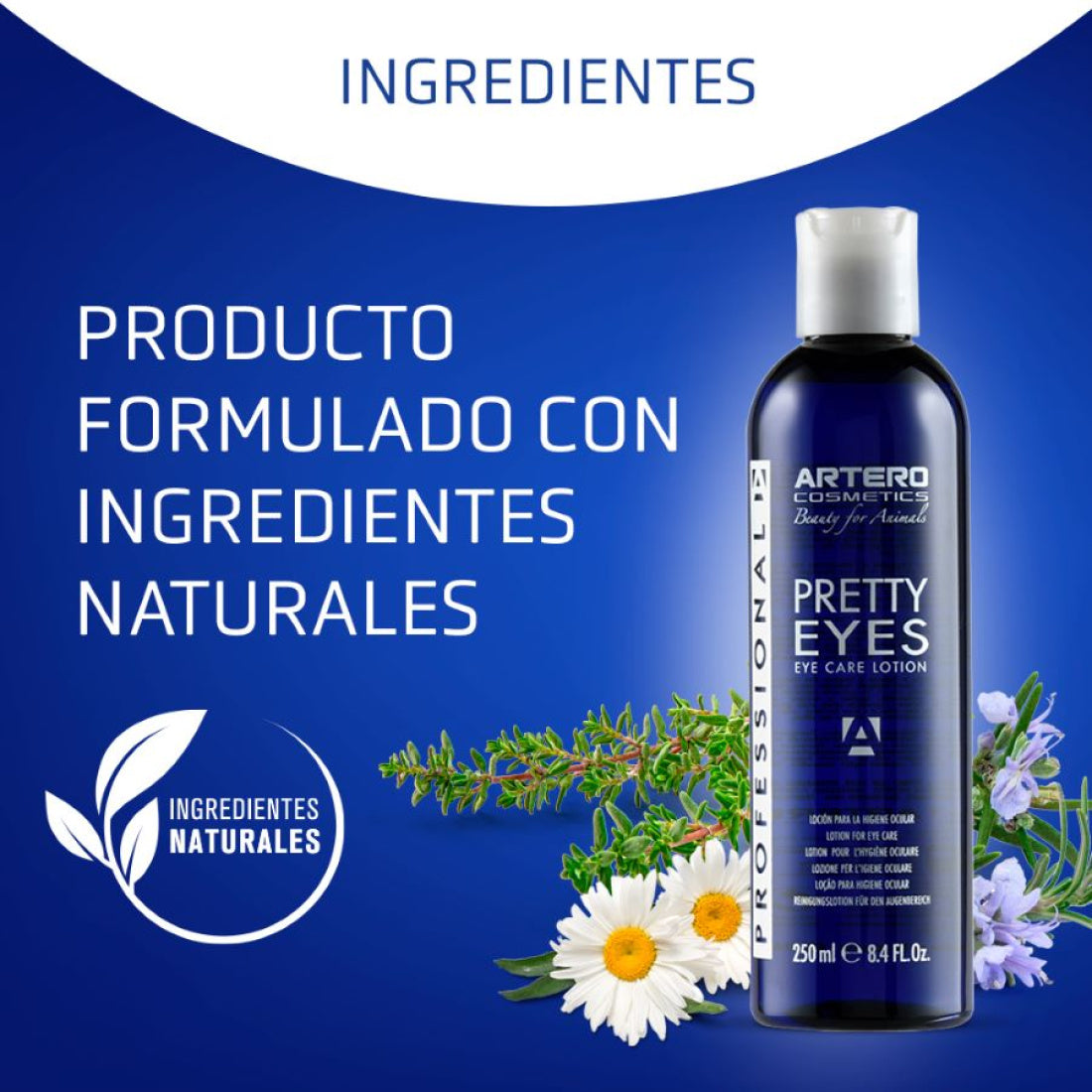 Pretty Eyes Artero 250 ml Limpiador de ojos para perros y gatos.