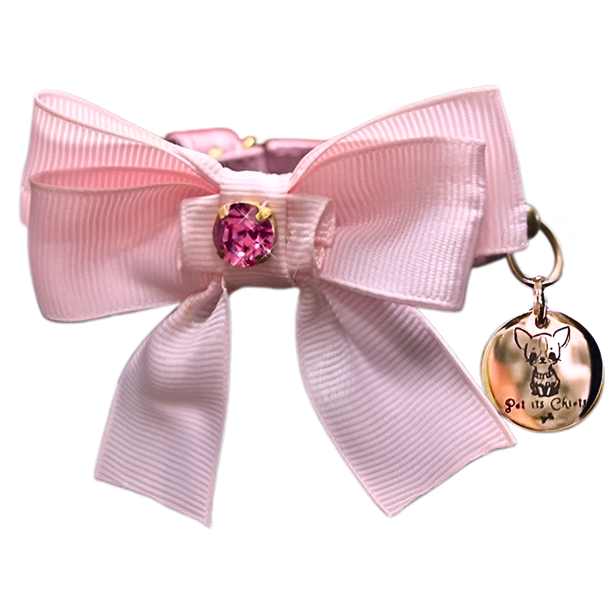Collar Candy Bow Bubblegum Pink