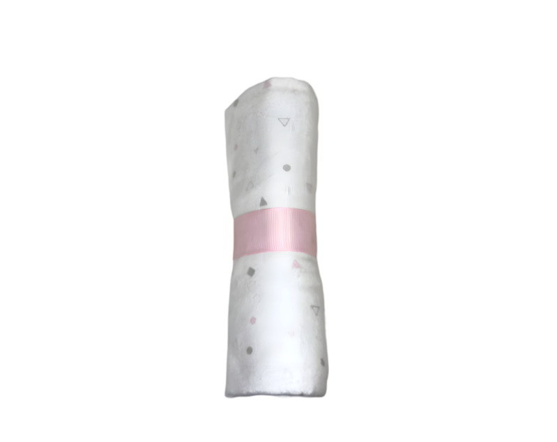 Muselina de Franela Nube Dibujos Rosa