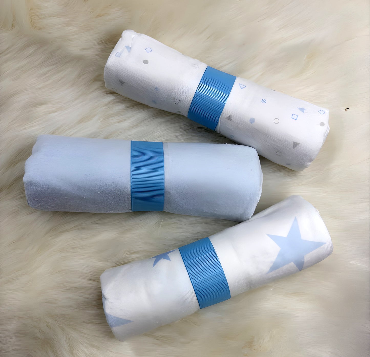 Muselina de Franela Nube Azul