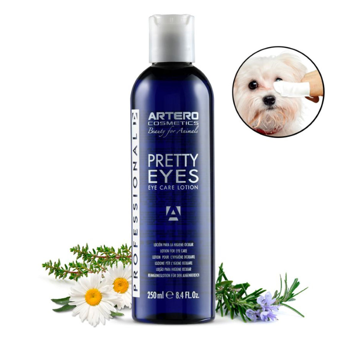 Pretty Eyes Artero 250 ml Limpiador de ojos para perros y gatos.