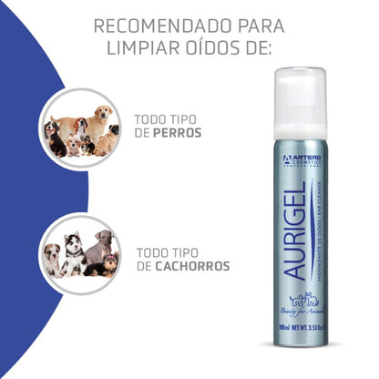 Aurigel Artero 100 ml Limpiador de oídos para perros.