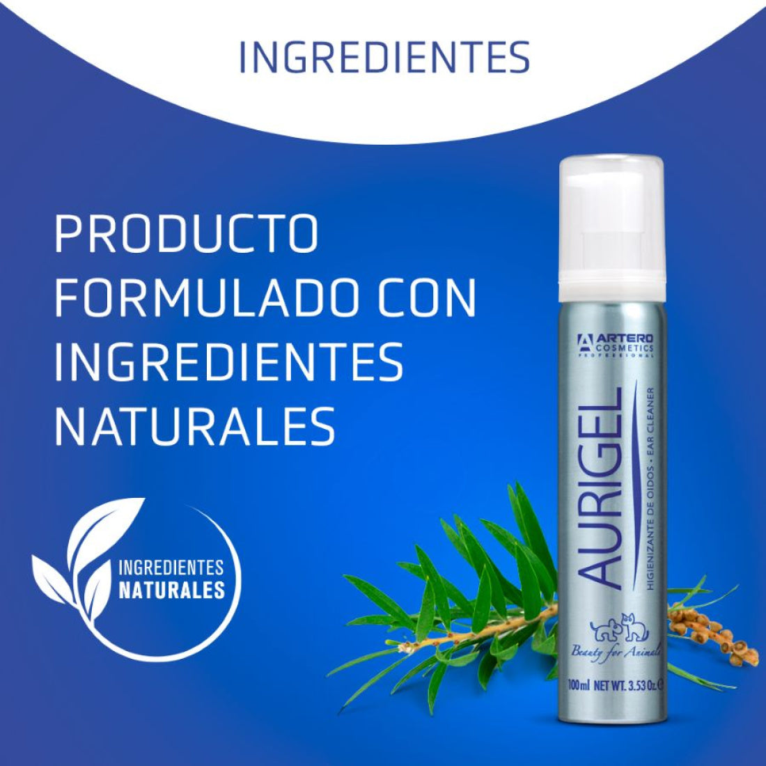 Aurigel Artero 100 ml Limpiador de oídos para perros.