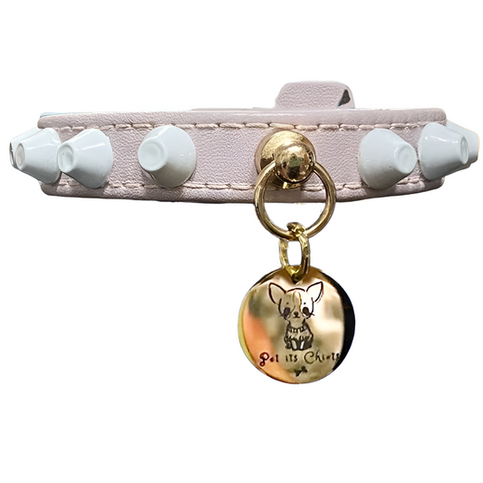 Collar "FiercePup" Pink/White