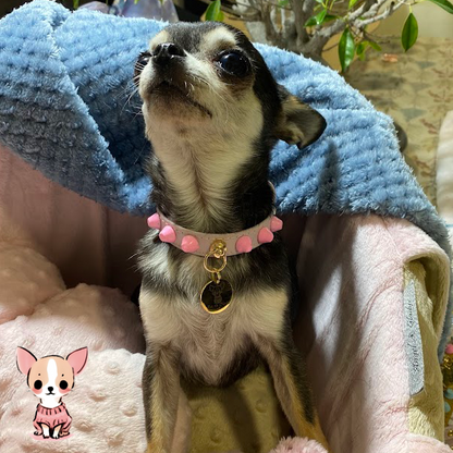 Collar "FiercePup" Baby Pink
