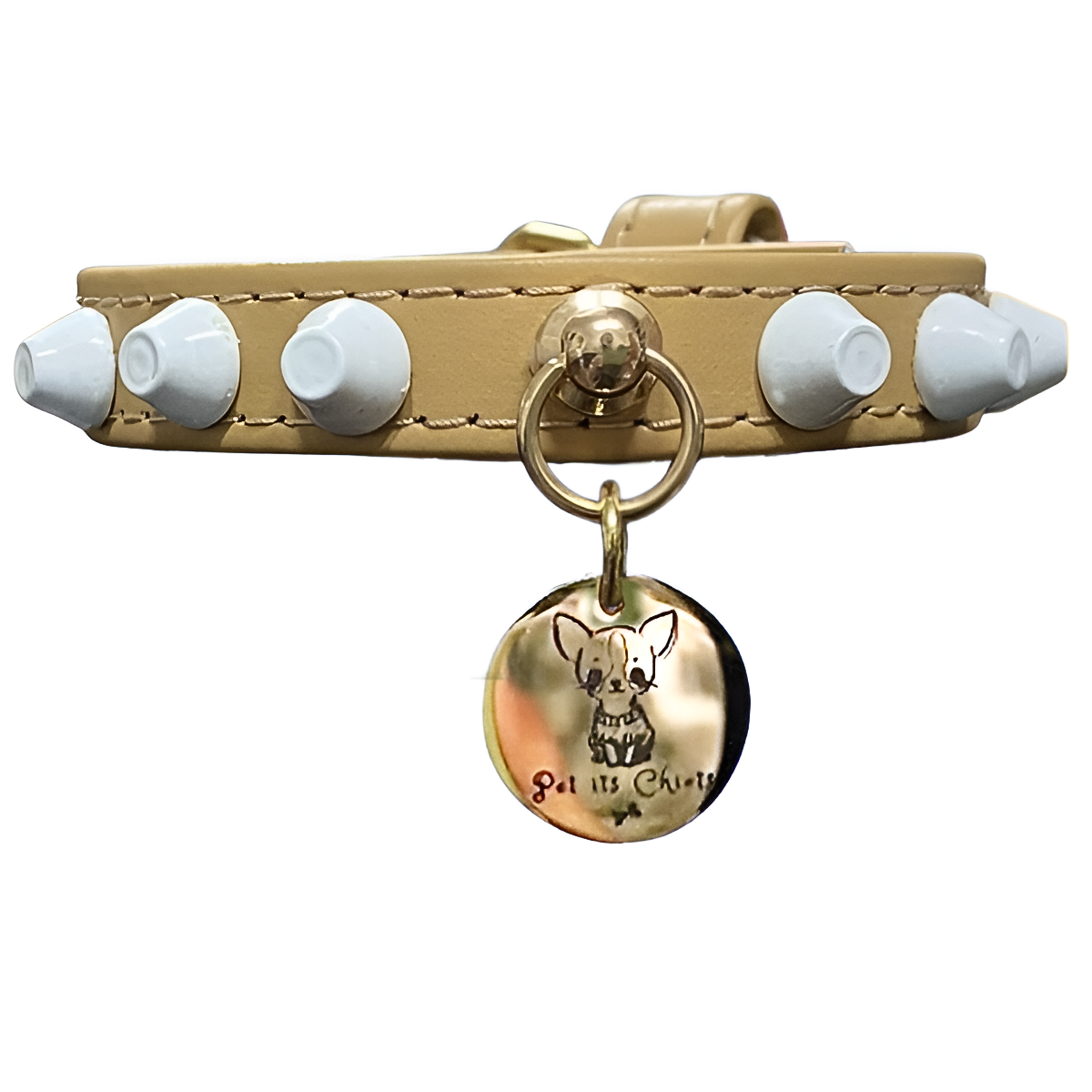 Collar "FiercePup" Cammel / White