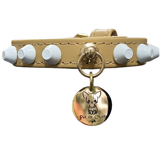 Collar "FiercePup" Cammel / White