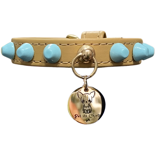 Collar "FiercePup" Cammel/Blue