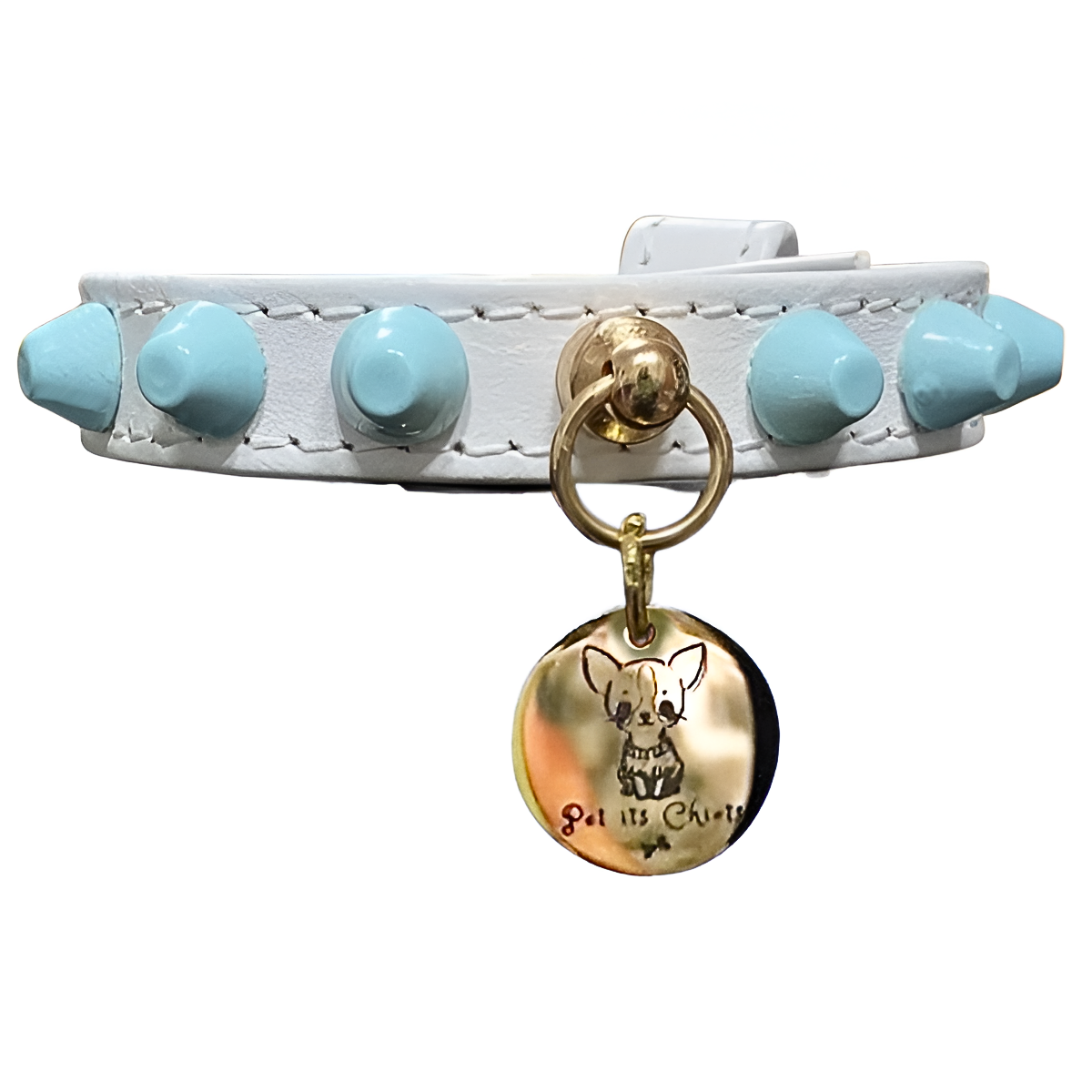Collar "FiercePup" White/ Baby Blue