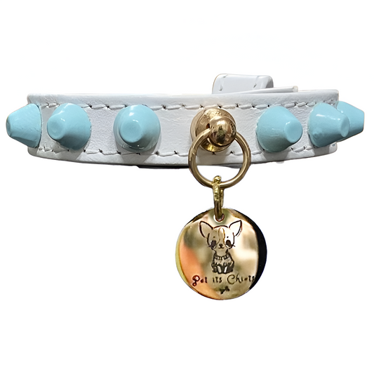 Collar "FiercePup" White/ Baby Blue
