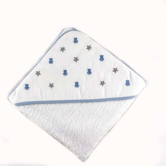 Capa de Baño Osito Estrella Azul