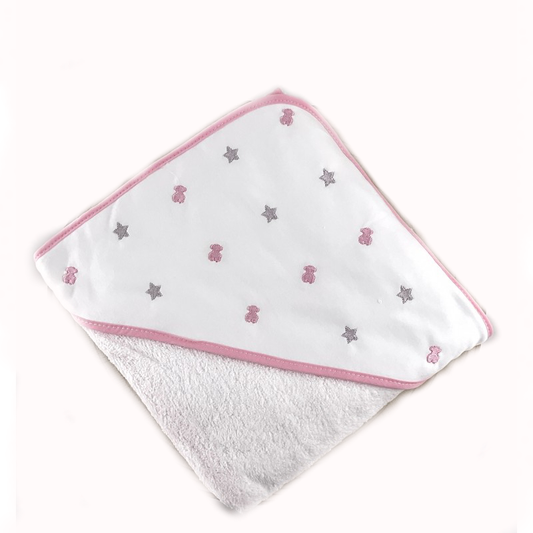 Capa de Baño Osito Estrella Rosa