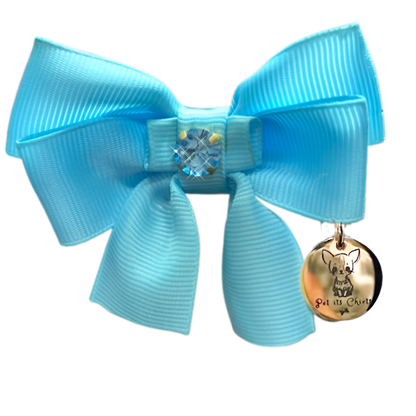 Collar Candy Bow Baby Blue