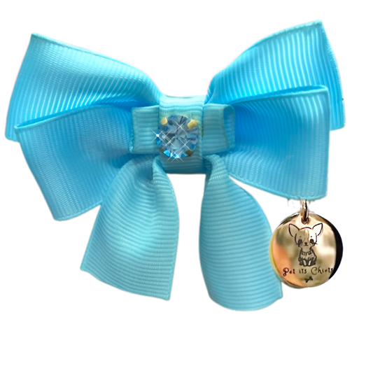 Collar Candy Bow Baby Blue