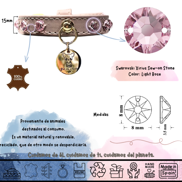 Collar "First Petit" Sew-on Baby Pink