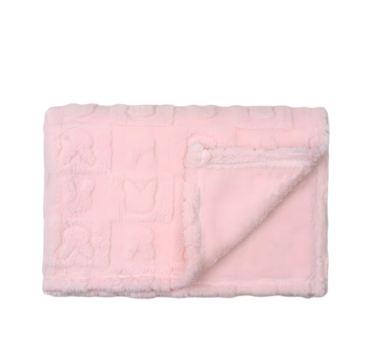 Manta Sherpa Conejito Rosa
