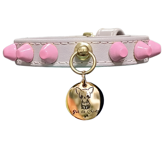 Collar "FiercePup" Baby Pink